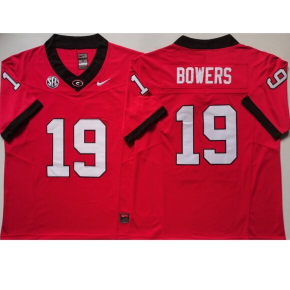 Mens Youths Kids Womens 19 Brock Bowers Red Stitched Jersey